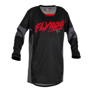 FLY '23 YOUTH KINETIC KHAOS JERSEY BLACK/RED/GREY (youth)