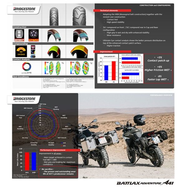 BRIDGESTONE 90/90x21 A41F ADVENTURE 54V TL BIAS FRONT