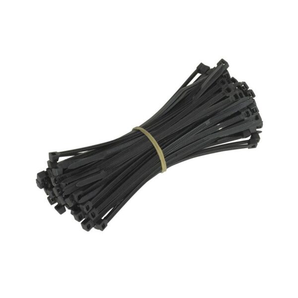 WHITES CABLE TIES 100 X 2.5 mm 100pcs/BAG BLK