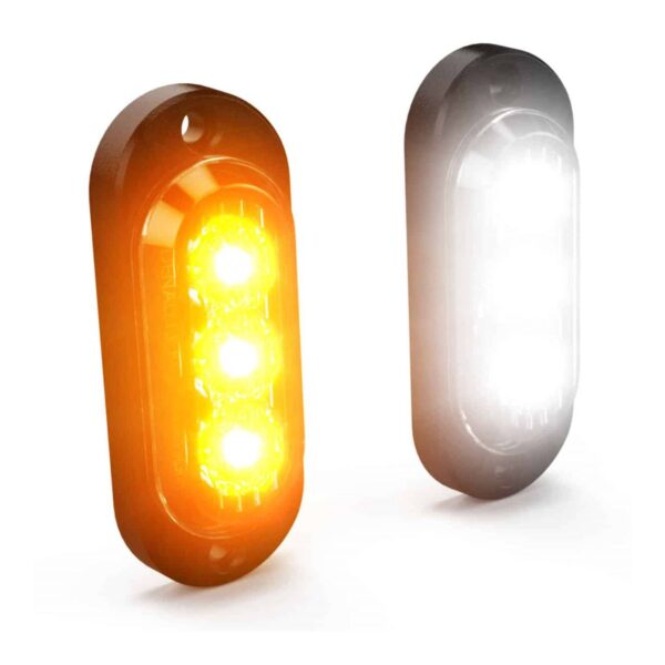 DENALI T3 FRONT TURN SIGNAL /DRL PODS WHITE/AMBER PR