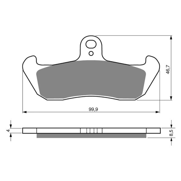 BRAKE PADS GOLDFREN OFFROAD RACING GF006 - K5 ( PR113 )