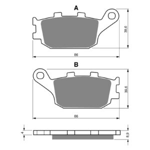 BRAKE PADS GOLDFREN SINTERED SPORTS GF021 - S3 ( PH59 )