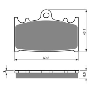 BRAKE PADS GOLDFREN SINTERED SPORTS GF032 - S3 ( PH53 )