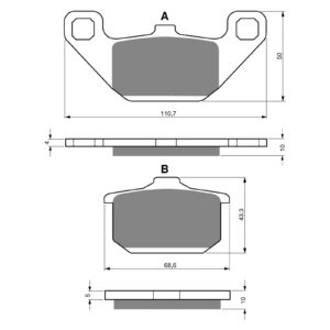 BRAKE PADS GOLDFREN SINTERED SPORTS GF037 - S3 ( PH26 )