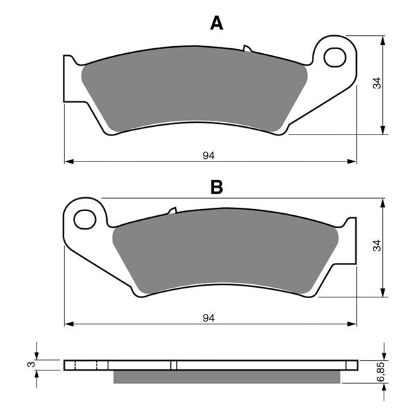 BRAKE PADS GOLDFREN SINTERED SPORTS GF041 - S3