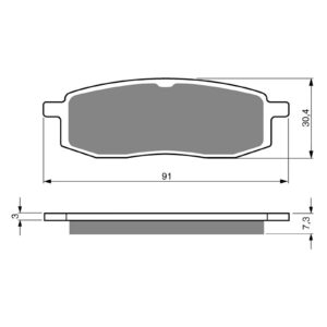 BRAKE PADS GOLDFREN OFFROAD RACING GF043 - K5 ( PR34 )