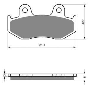 BRAKE PADS GOLDFREN SINTERED SPORTS GF102 - S3 ( PH29 )