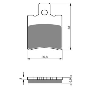 BRAKE PADS GOLDFREN SINTERED SPORTS GF107 - S3 ( PH172 )