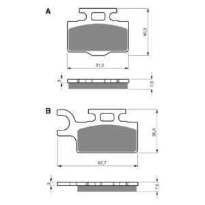 BRAKE PADS GOLDFREN OFFROAD RACING GF167 - K5 ( PR282 )