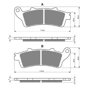 BRAKE PADS GOLDFREN SINTERED SPORTS GF178 - S3 ( PH247 )