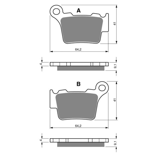 BRAKE PADS GOLDFREN OFFROAD RACING GF191 - K5 ( PR327 )