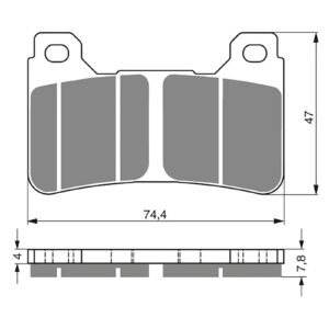 BRAKE PADS GOLDFREN RACE GF214 - GPR