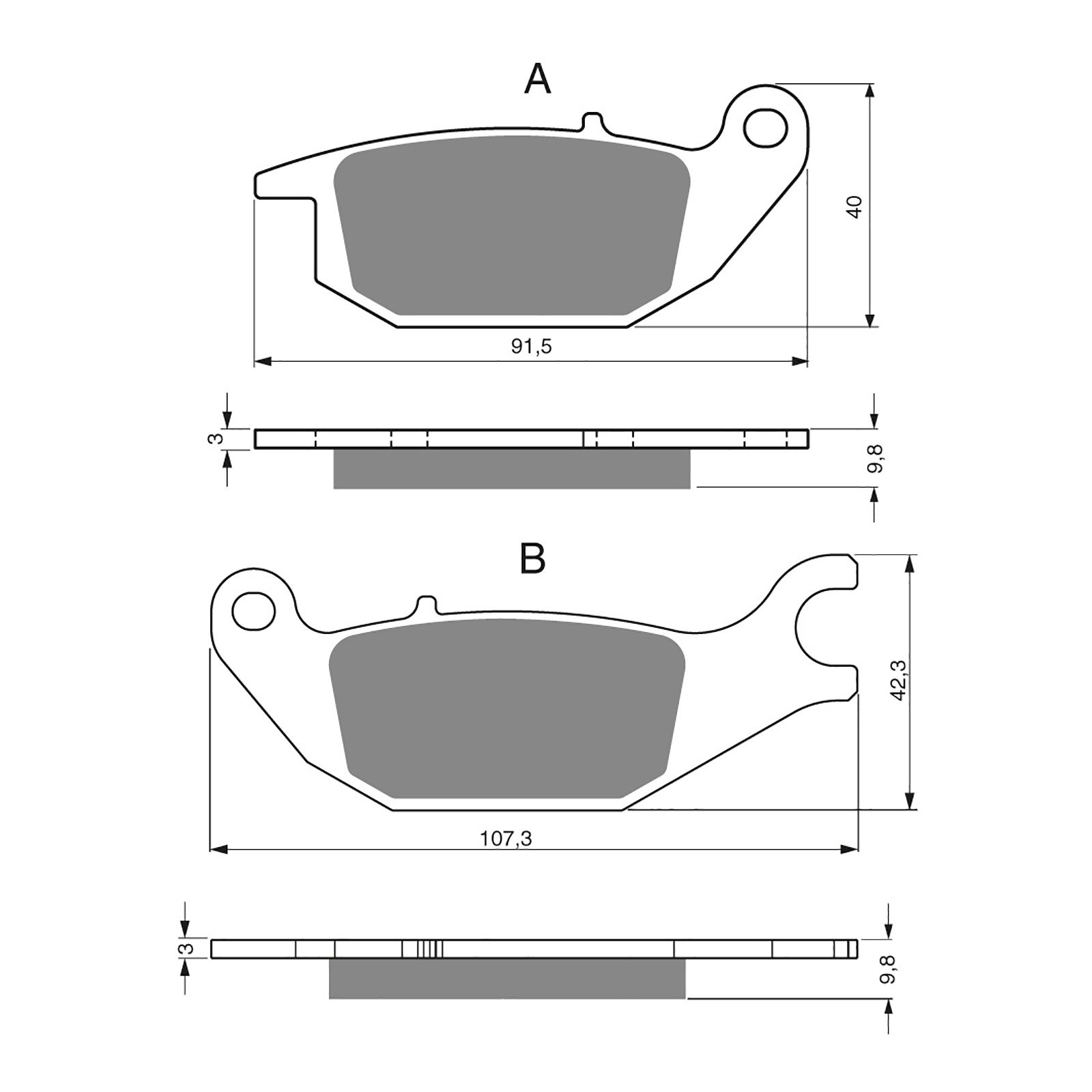 BRAKE PADS GOLDFREN SINTERED SPORTS GF221 - S3 ( PH303 )