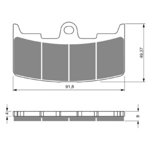 BRAKE PADS GOLDFREN SINTERED SPORTS GF270 - S3 ( PH305 )