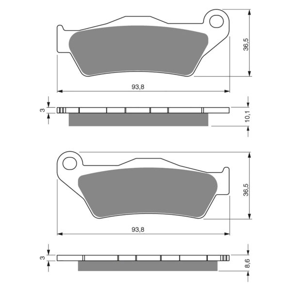 BRAKE PADS GOLDFREN SINTERED SPORTS GF292 - S3 ( PH323 )