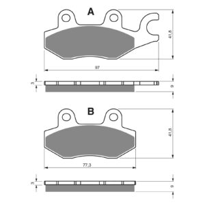 BRAKE PADS GOLDFREN SINTERED SPORTS GF332 - S3 ( PH207 )
