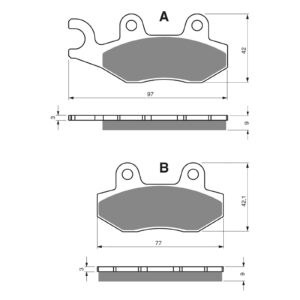 BRAKE PADS GOLDFREN SINTERED SPORTS GF334 - S3 (P192)