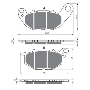 BRAKE PADS GOLDFREN SINTERED SPORTS GF369 - S3 ( P489 )