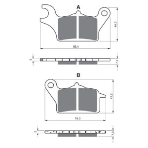 BRAKE PADS GOLDFREN SINTERED SPORTS GF387 - S3