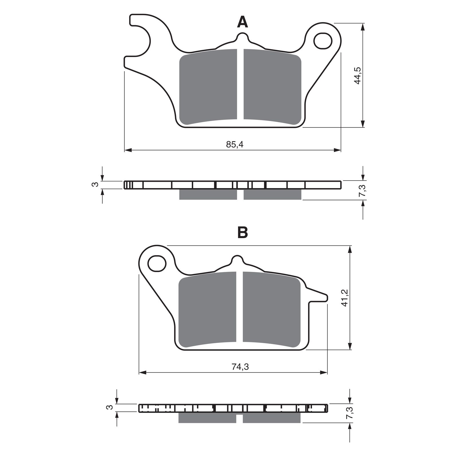 BRAKE PADS GOLDFREN SINTERED SPORTS GF387 - S3