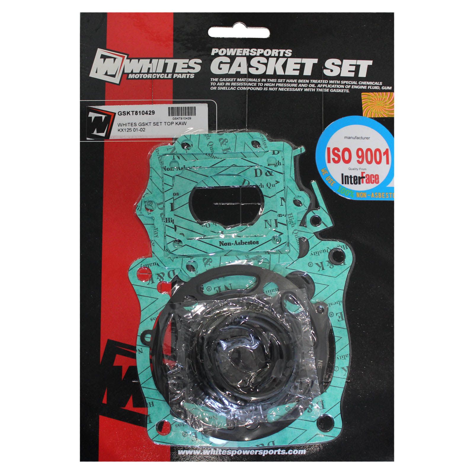 WHITES GASKET SET TOP KAW KX125 01-02