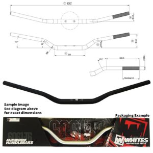 WHITES HANDLEBAR TAPER AL6061 BLK KX/KXF/RMZ 1