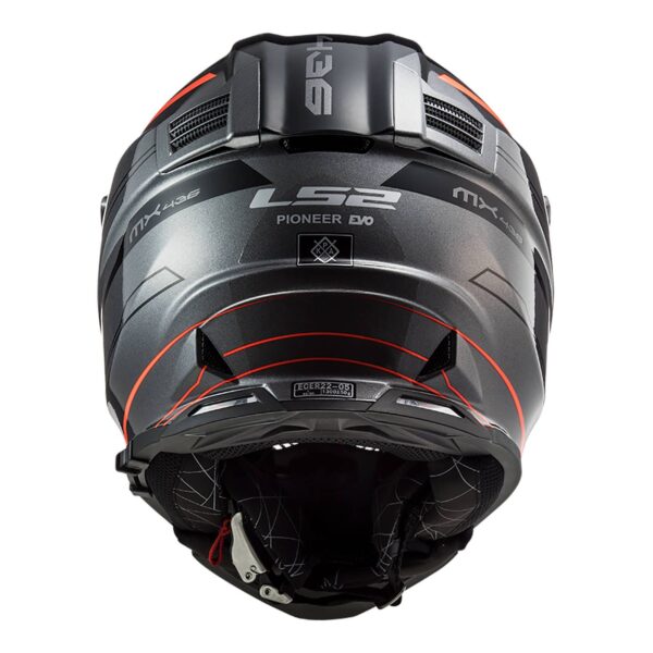 LS2 MX436 PIONEER EVO KNIGHT TIT/FLUO ORG