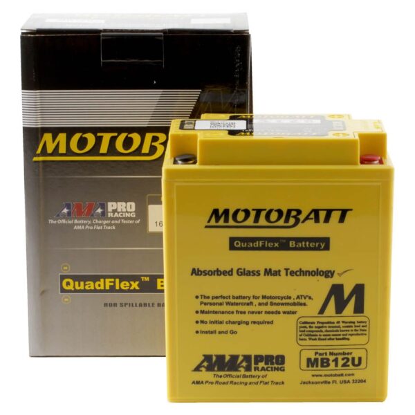 MB12U MOTOBATT QUADFLEX BATTERY (4PCS/CTN)