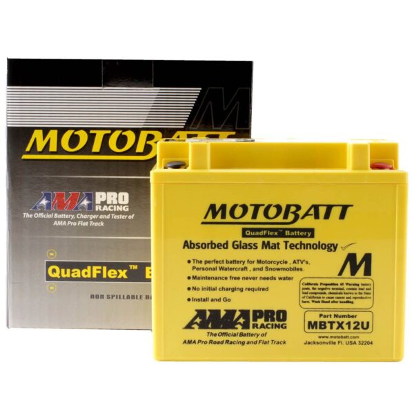 MBTX12U MOTOBATT QUADFLEX BATTERY (4PCS/CTN)