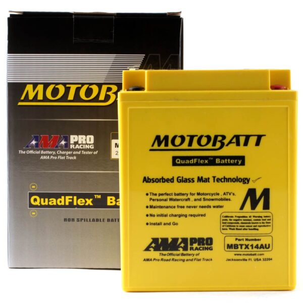 MBTX14AU MOTOBATT QUADFLEX BATTERY (4PCS/CTN)
