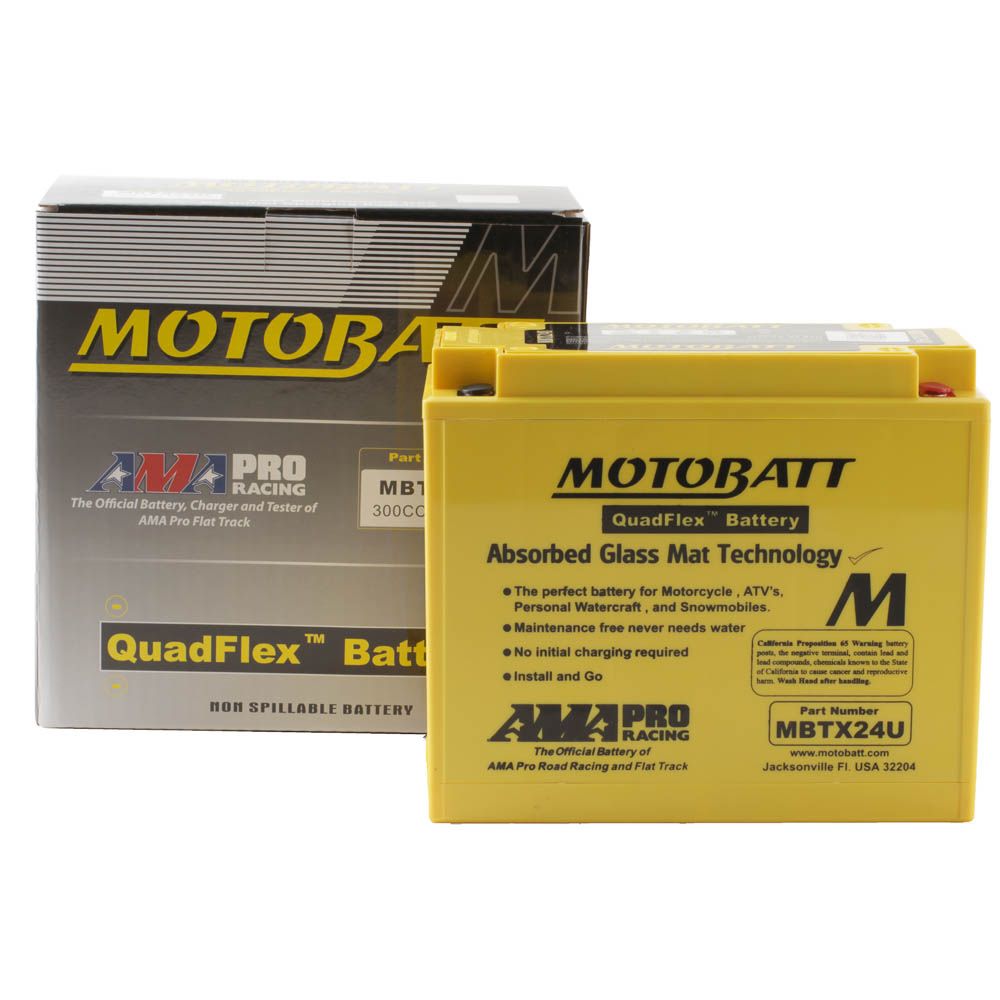 MBTX24U MOTOBATT QUADFLEX BATTERY (4PCS/CTN)
