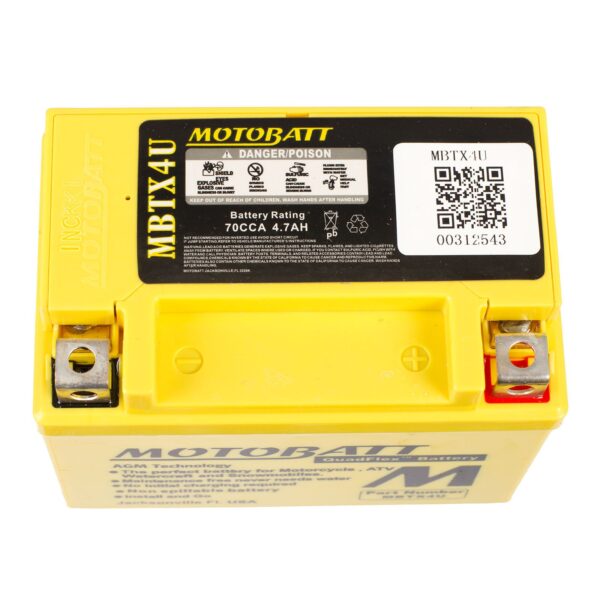 MBTX4U MOTOBATT QUADFLEX BATTERY (10PCS/CTN)