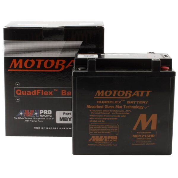 MBYZ16HD BLACK MOTOBATT QUADFLEX BATTERY (4PCS/CTN)