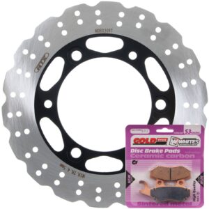 BRAKE DISC & PAD REAR KIT - KAW EX300 NINJA 13-17 - WAVE