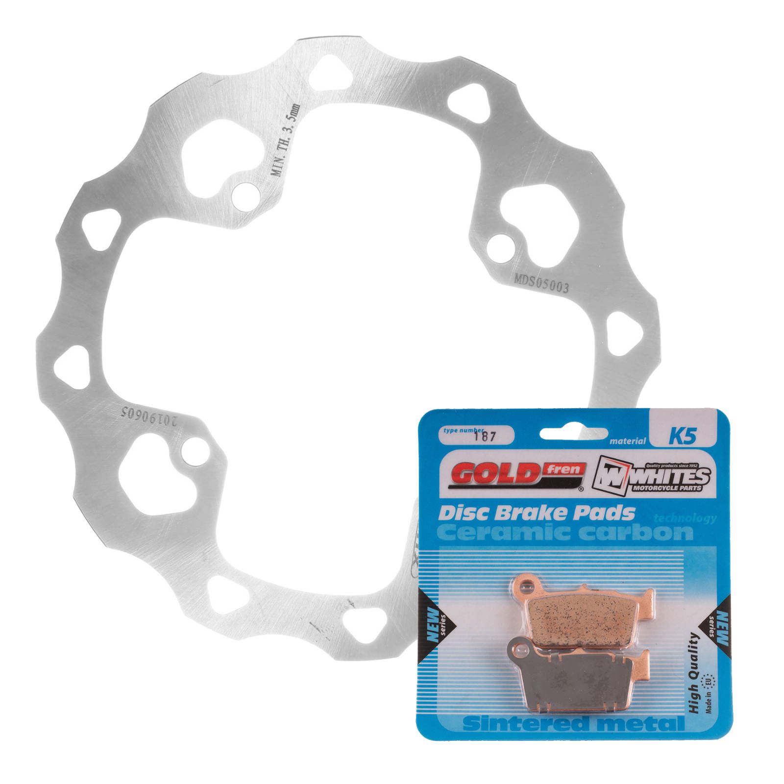 BRAKE DISC & PAD REAR KIT - SUZ RMX450Z 09-18 - WAVE