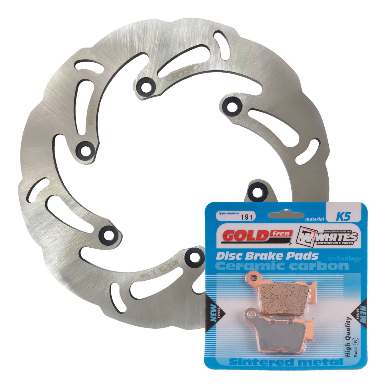 BRAKE DISC & PAD REAR KIT - KTM 500 EXC 12-16 - WAVE