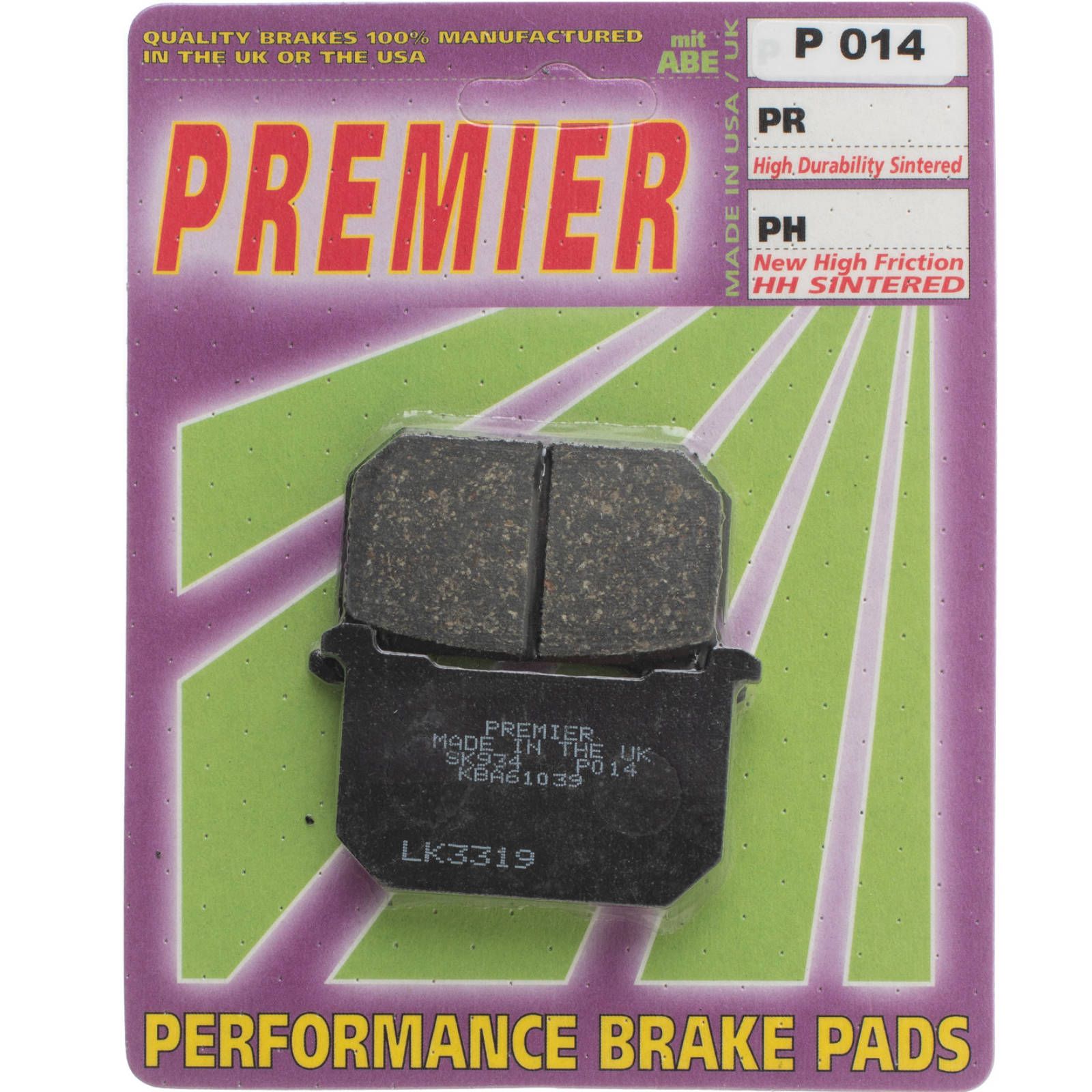PREMIER BRAKE PADS P014 - KAW