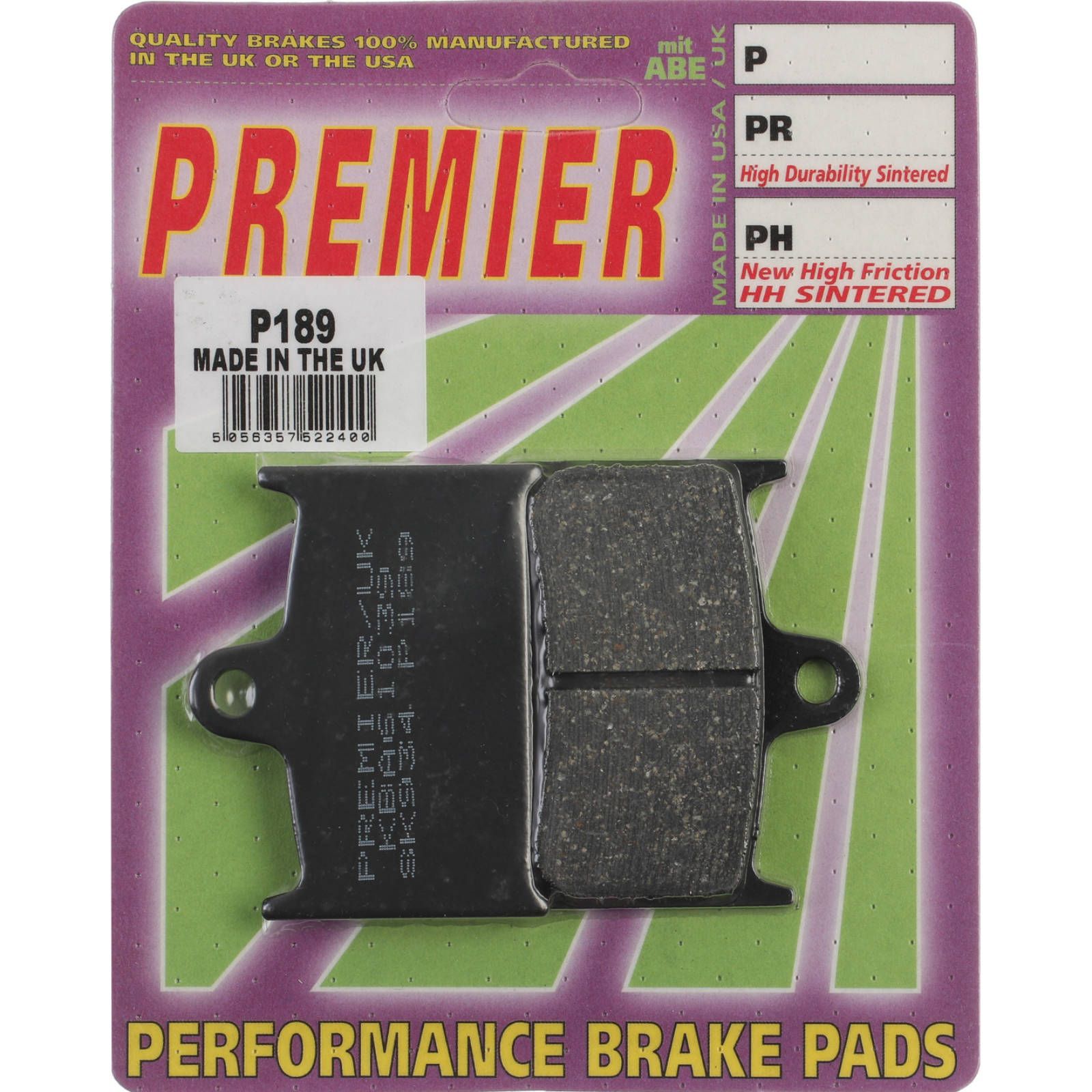 PREMIER BRAKE PADS P189 - TRI