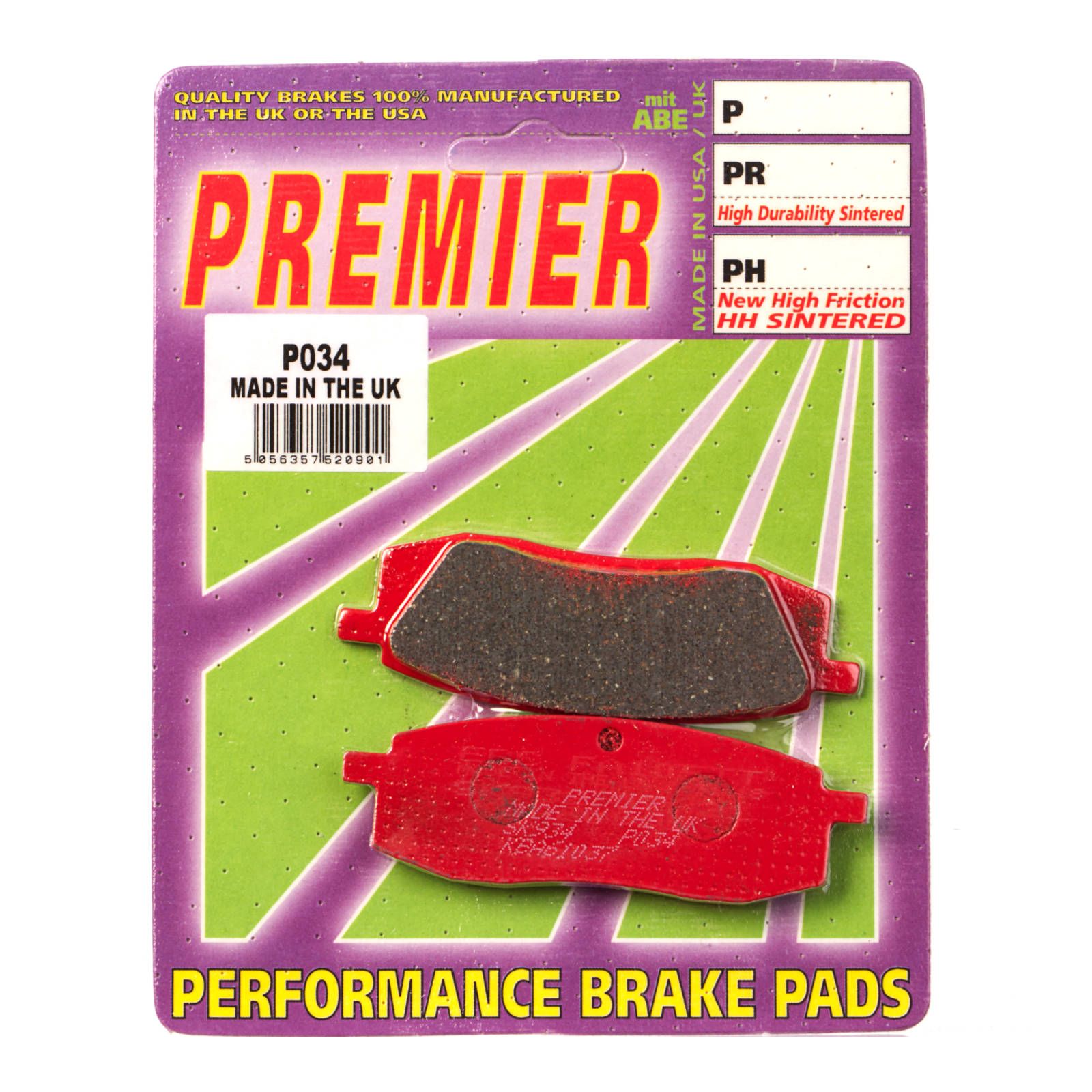 PREMIER BRAKE PADS P034 - YAM