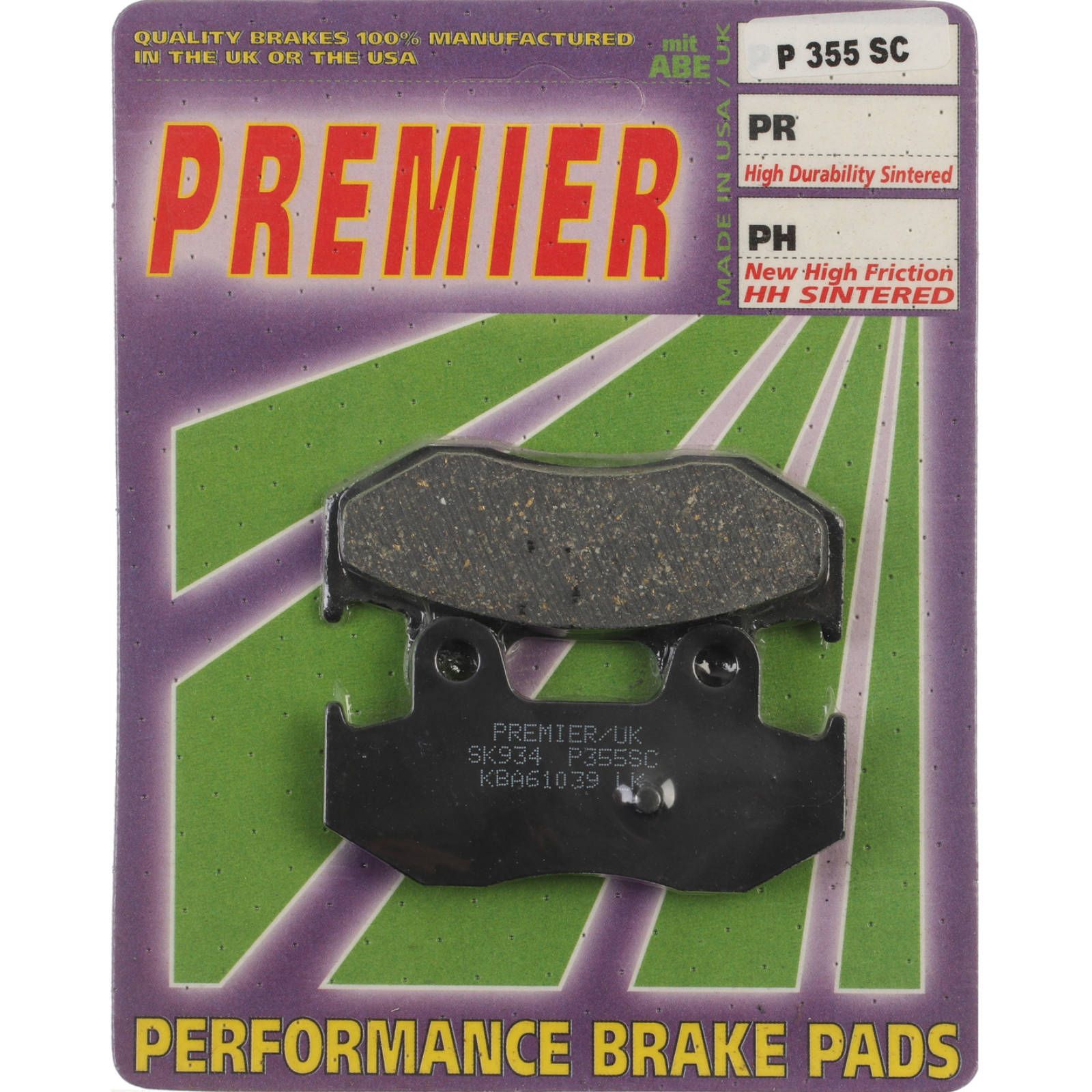 PREMIER BRAKE PADS P355 - SUZ