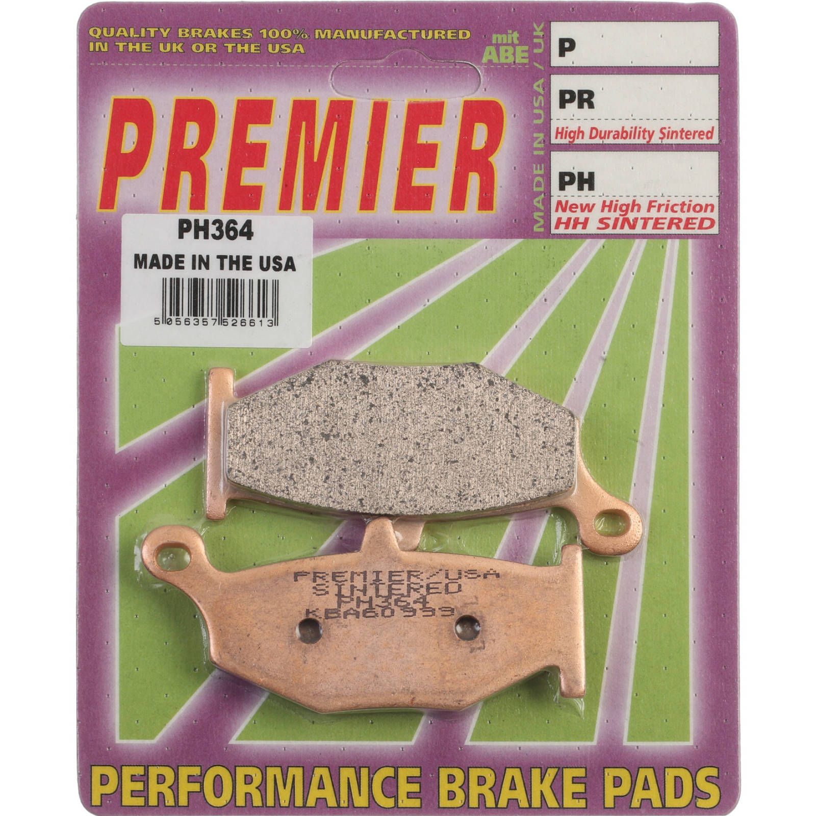 PREMIER BRAKE PADS HI-PERF SINT PH364 - SUZ