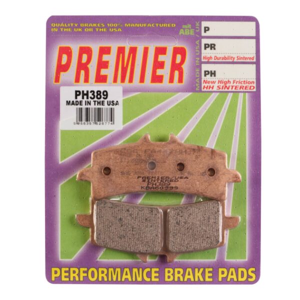PREMIER BRAKE PADS HI-PERF SINT PH389 APR | HON | KAW | SUZ