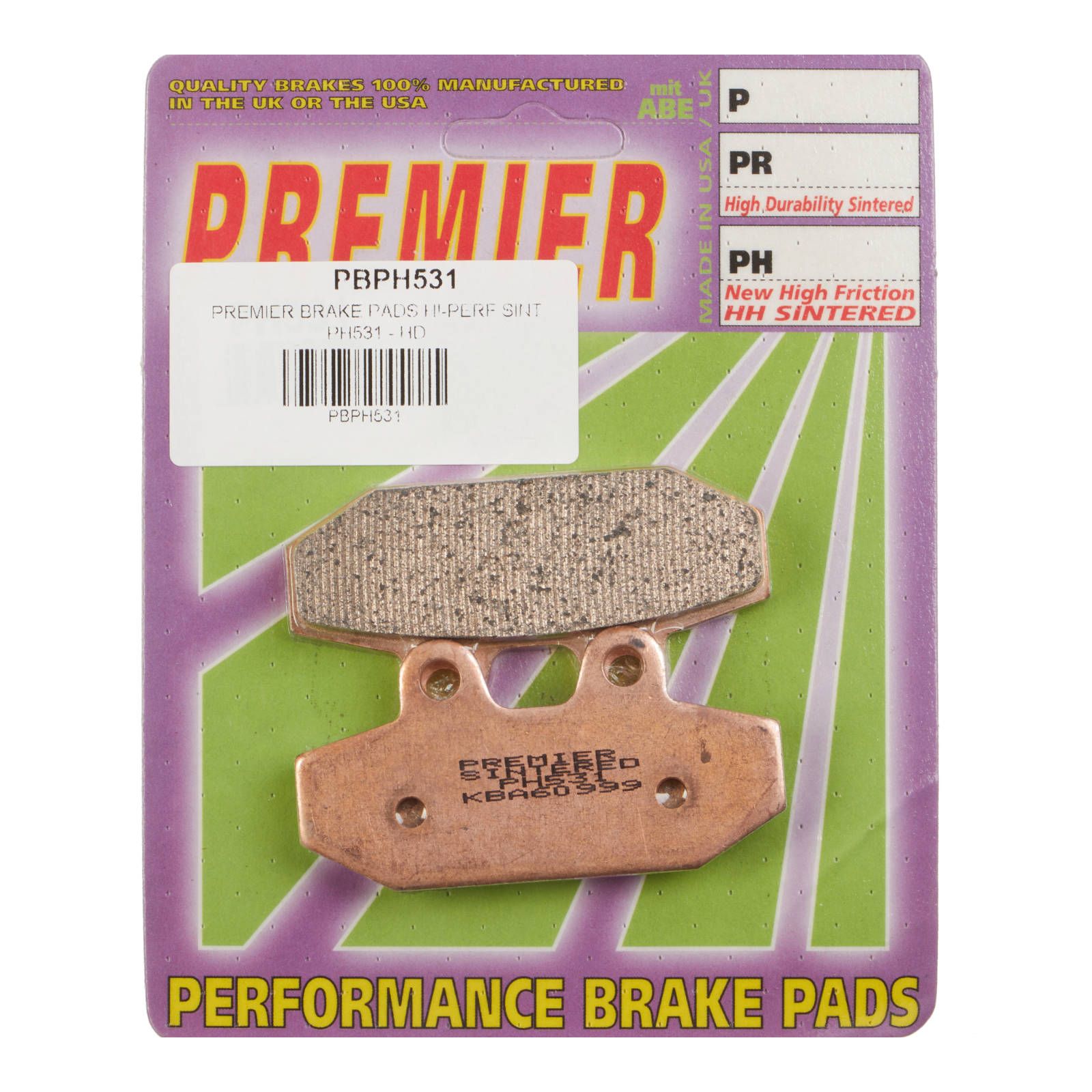 PREMIER BRAKE PADS HI-PERF SINT PH531 - HD