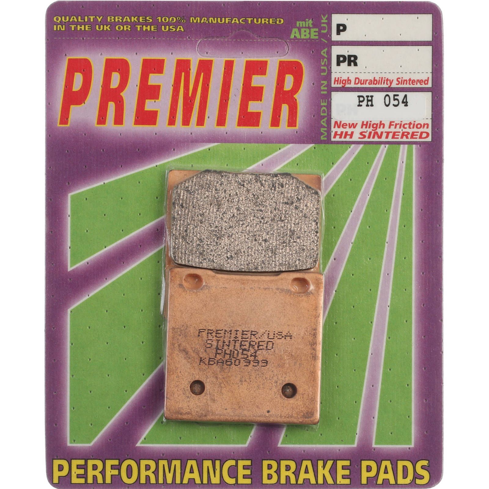 PREMIER BRAKE PADS HI-PERF SINT PH054 - KAW