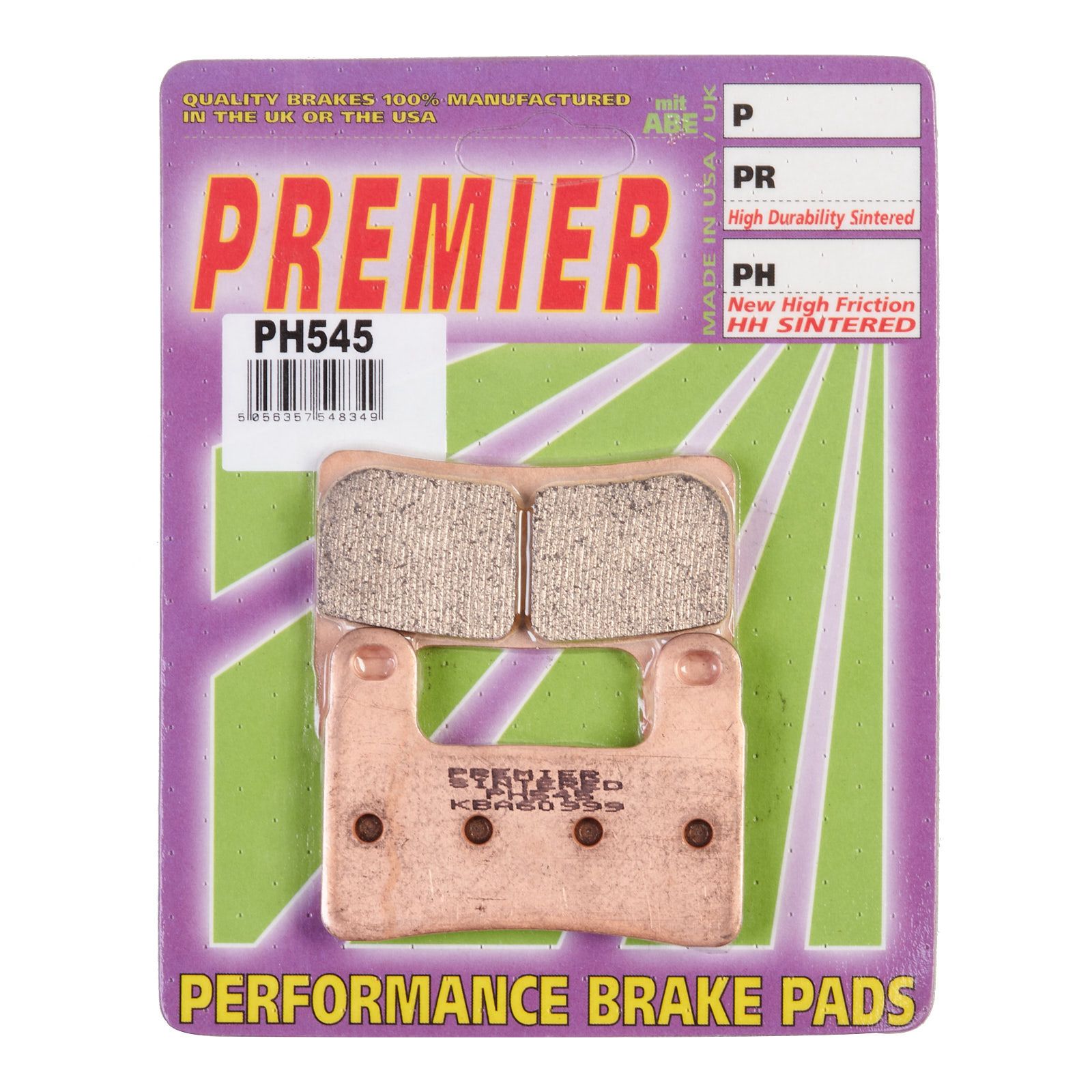 PREMIER BRAKE PADS HI-PERF SINT PH545 - BMW