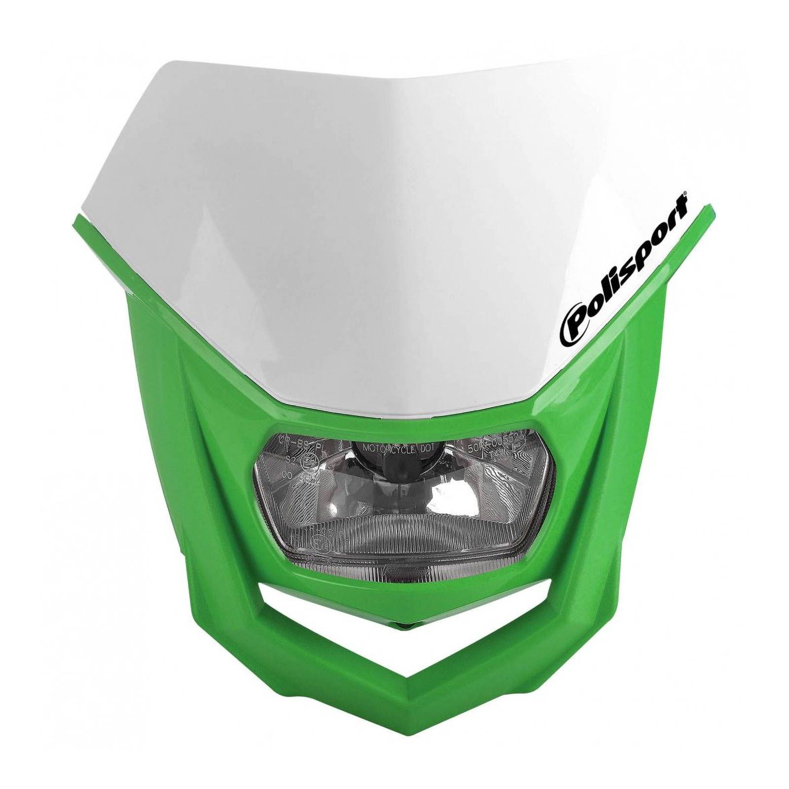 POLISPORT HALO HEADLIGHT WHT/GRN