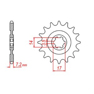 SPKT FRONT OE STEEL 1501 13T #428