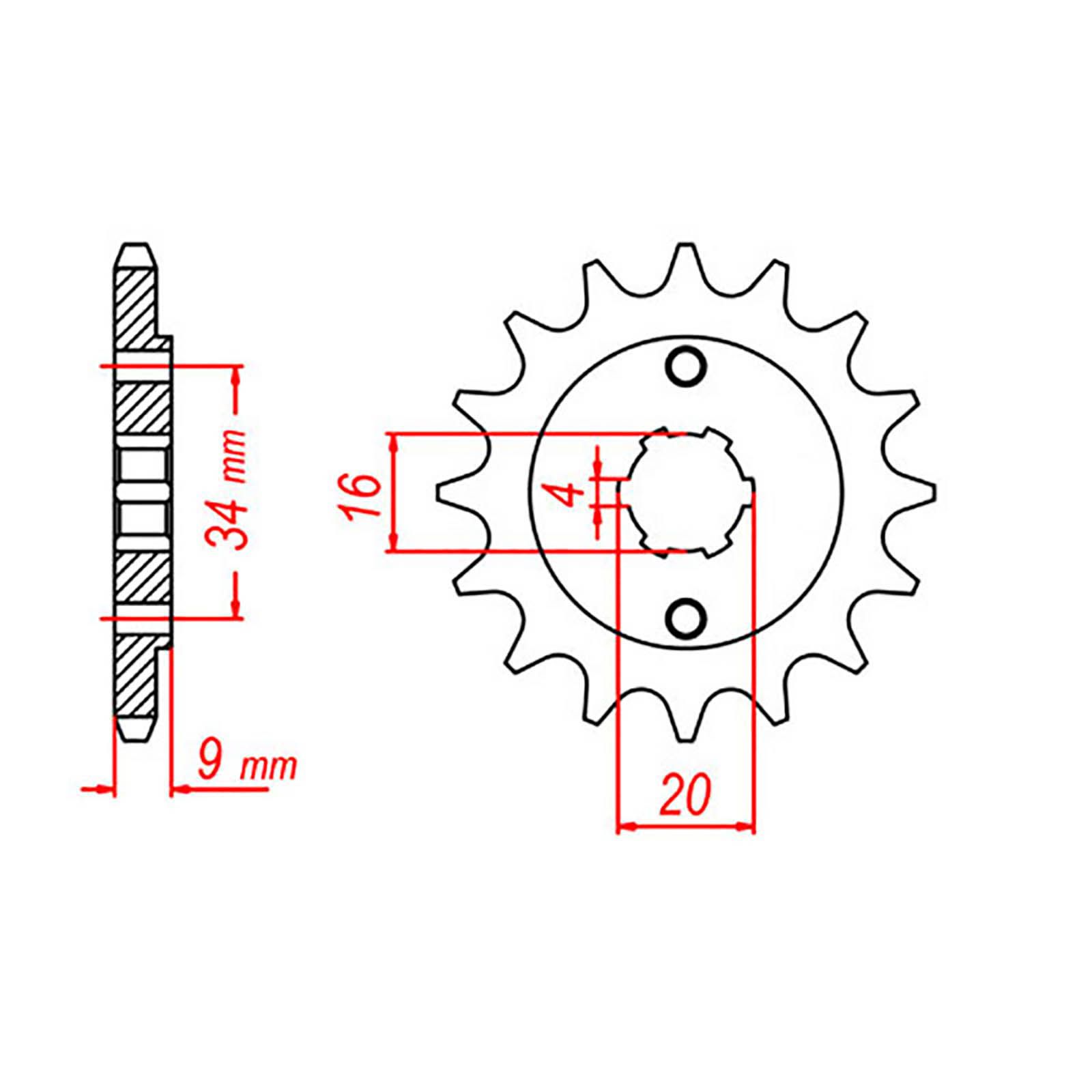 SPKT FRONT OE STEEL 1554 14T #520