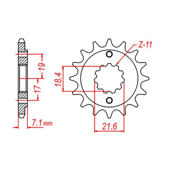 SPKT FRONT OE STEEL 1321 13T #520