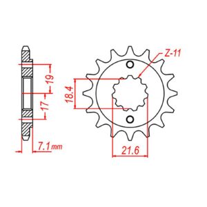 SPKT FRONT OE STEEL 1321 14T #520